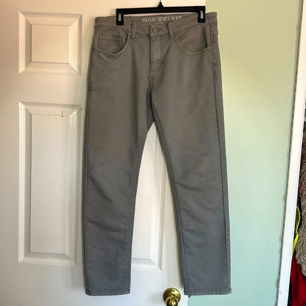 Men’s Vintage Genes Black- Light Grey Pants (W30, L30)
